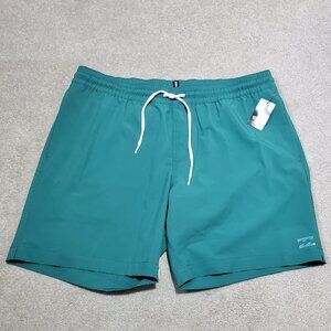 BILLABONG NWT Kai Hybrid Shorts 7" Unlined Lightweight Teal Pacific Used Men XXL